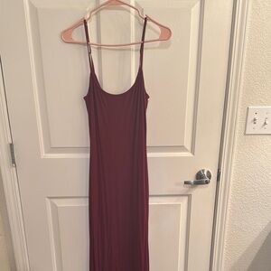 SKIMS Red Spaghetti Strap Maxi Dress for a Night Out